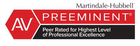 Martindale-Hubbell AV Preeminent | Peer Rated for Highest Level of Professional Excellence